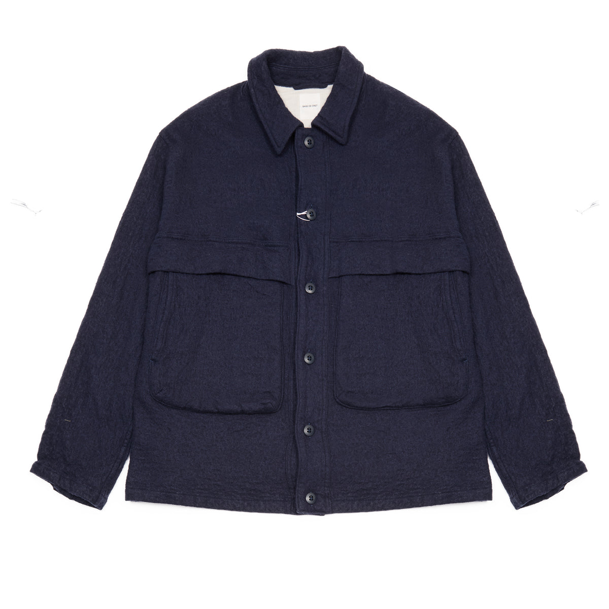 Sage De Cret Washed Twill Shirt Jacket in Navy