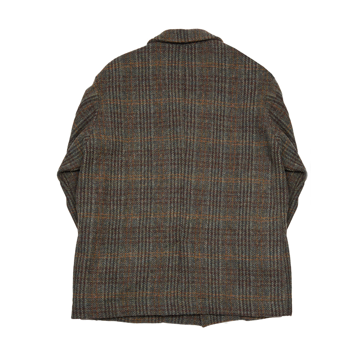 Sage de Cret Harris Tweed Coverall Jacket in Dark Green Check