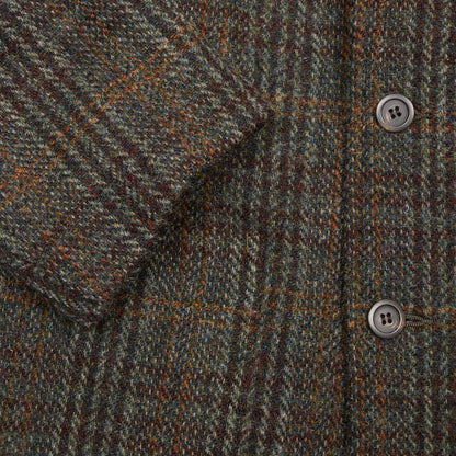 Sage de Cret Harris Tweed Coverall Jacket in Dark Green Check