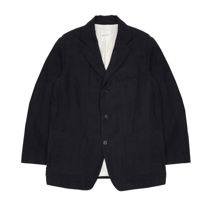 Sage de Cret Wool Linen Serge Tailored Jacket in Navy – Dick's