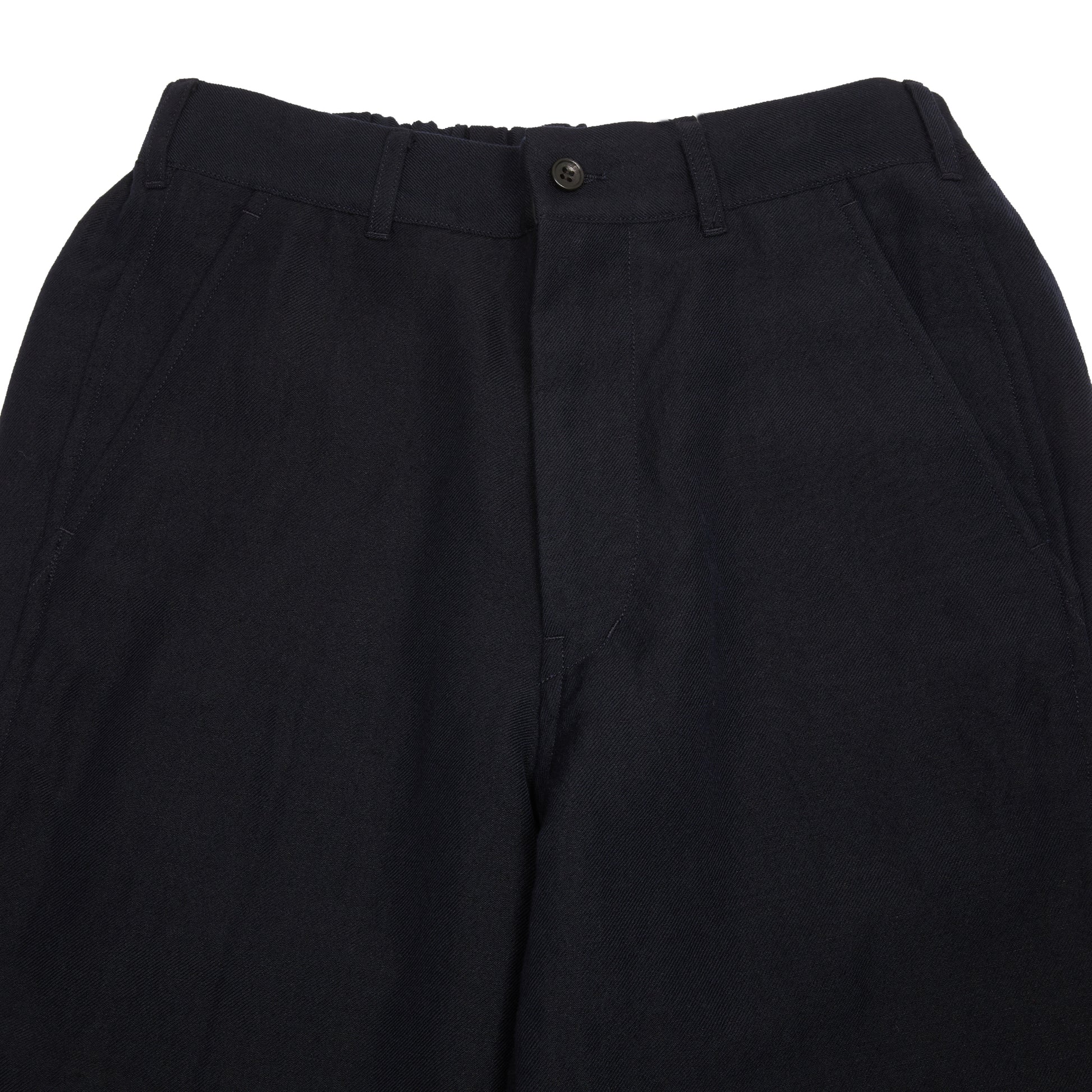 Sage De Cret Wool Linen Serge Tapered Pants in Navy