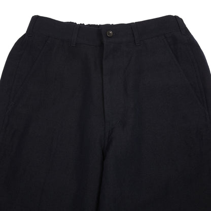 Sage De Cret Wool Linen Serge Tapered Pants in Navy