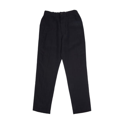 Sage De Cret Wool Linen Serge Tapered Pants in Navy