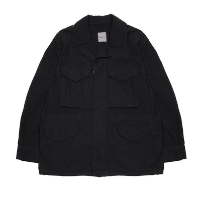 Sage De Cret Cotton/Hemp M65 Style Jacket in Black