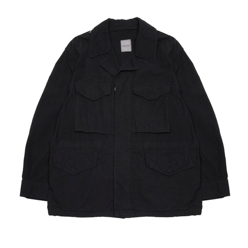 Sage De Cret Cotton/Hemp M65 Style Jacket in Black