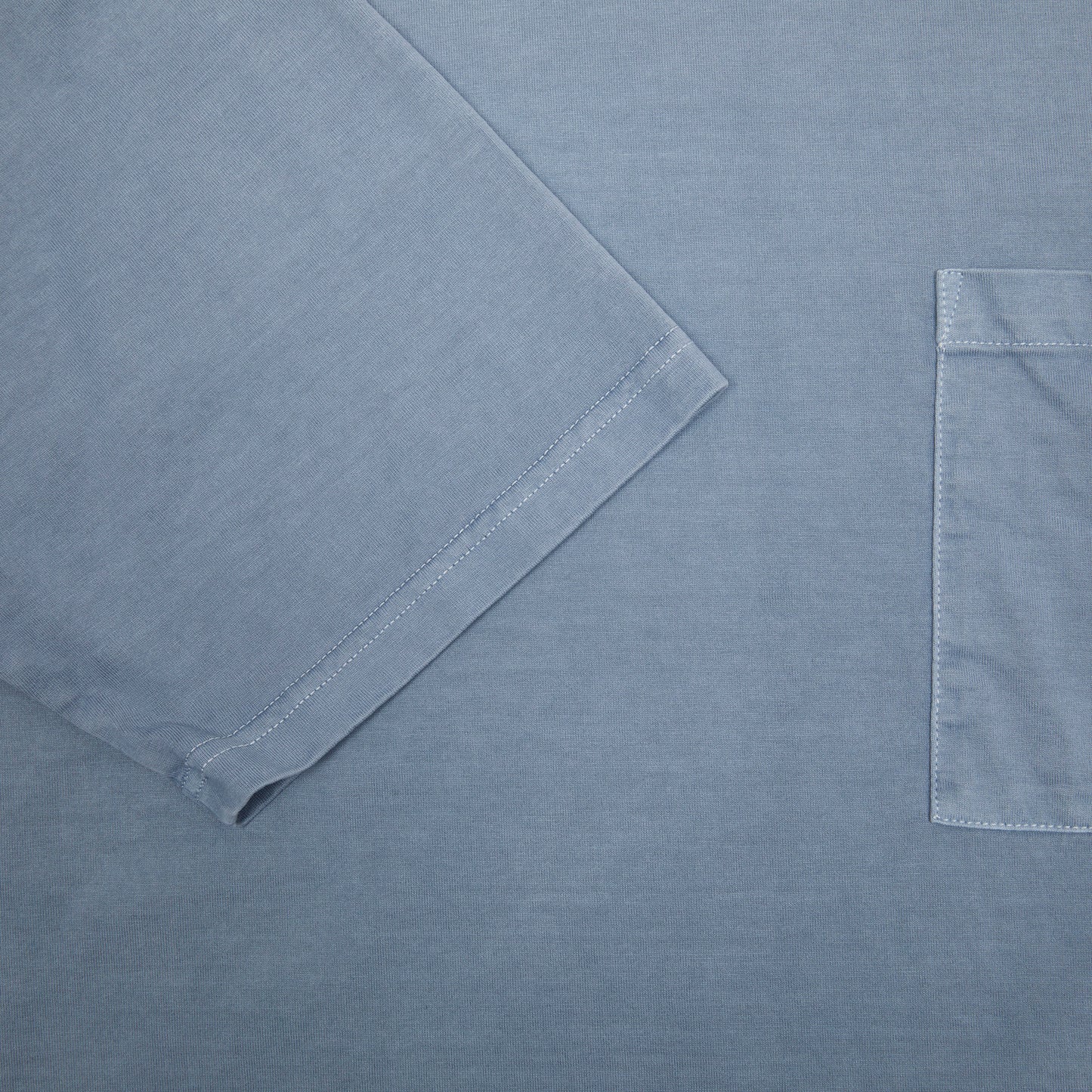 Sage De Cret Jersey Crew Neck T-Shirt in Saxe 3