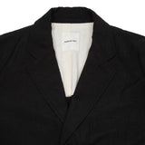 Sage de Cret Wool Linen Tumbler Tailored Jacket in Black 3