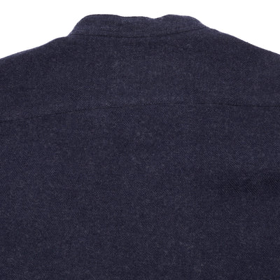 Salvatore Piccolo Women's Monica Linen Wool Shirt in Navy