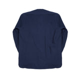 Salvatore Piccolo Cotton/Wool Baseball Shirt in Navy