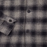 Salvatore Piccolo Cotton Overshirt in Black/Grey Check