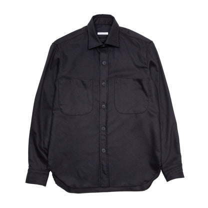 Salvatore Piccolo Tedd Wool/Cashmere Overshirt in Navy