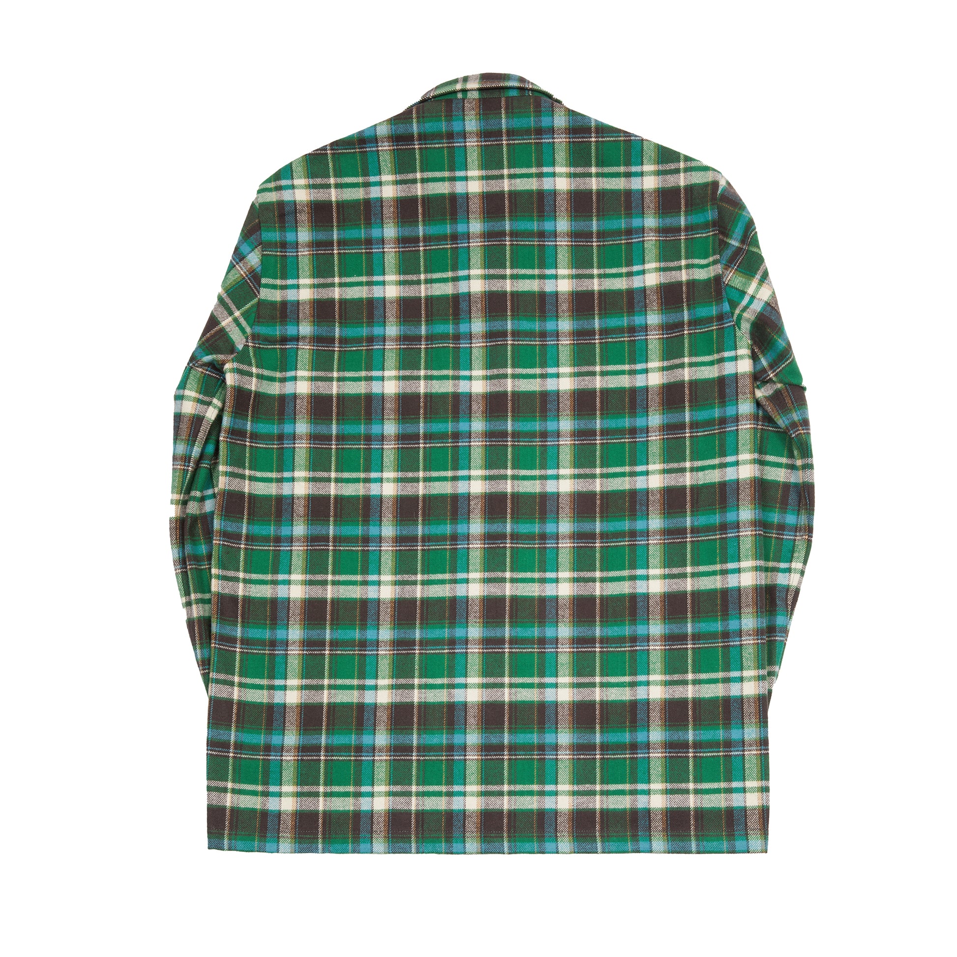 Salvatore Piccolo Vietnam Flannel Overshirt in Green Check