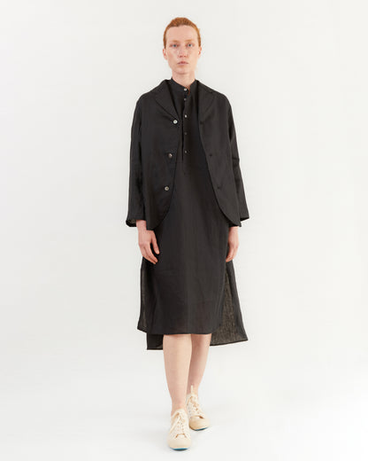 Salvatore Piccolo Women's Linen Shirt Jacket in Black