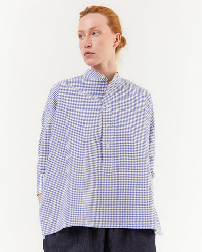 Salvatore Piccolo Women's Tina Shirt in Blue Gingham