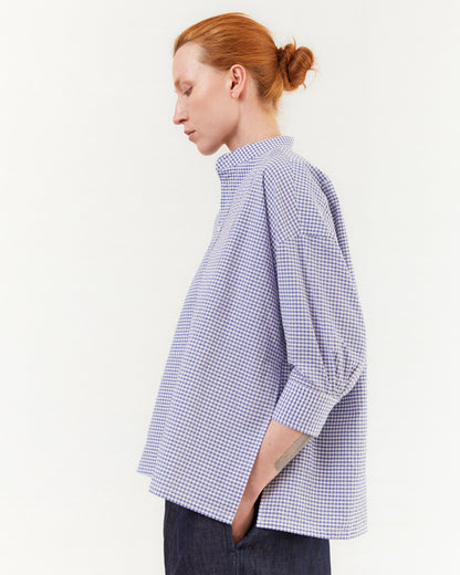 Salvatore Piccolo Women's Tina Shirt in Blue Gingham