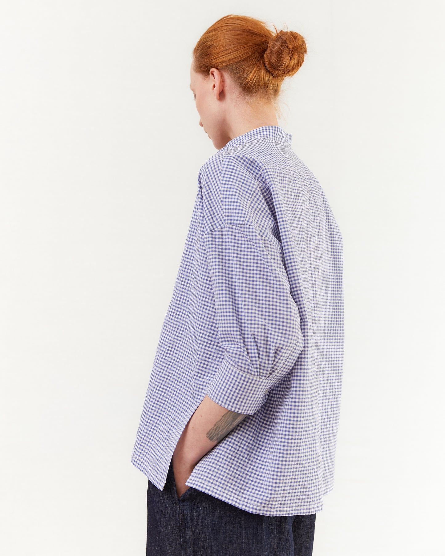 Salvatore Piccolo Women's Tina Shirt in Blue Gingham