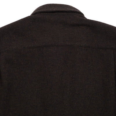 Salvatore Piccolo Virgin Wool Work Shirt in Brown