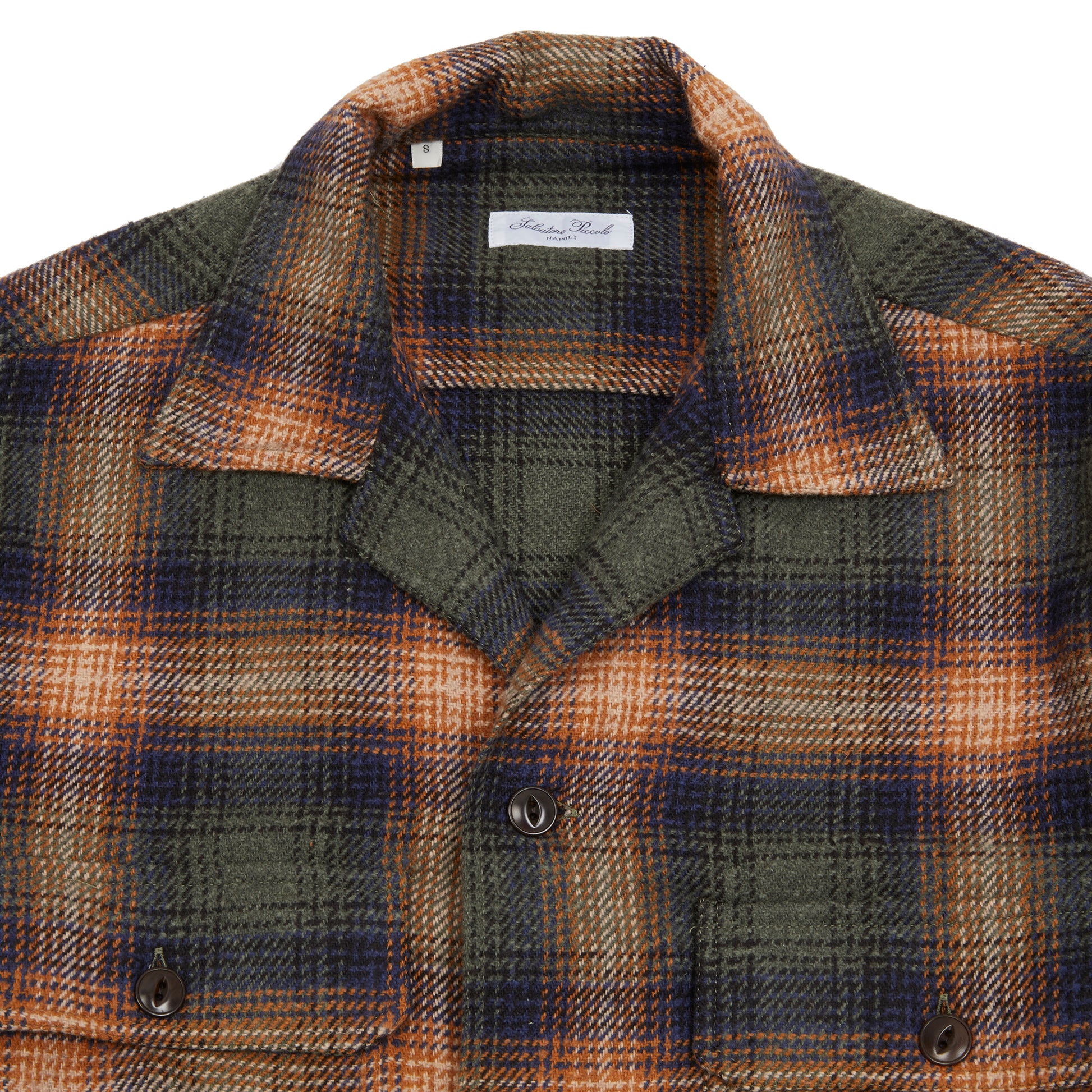 Salvatore Piccolo Vietnam Overshirt in Ombre Check 2