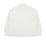 Salvatore Piccolo Women's Collarless Pop-Over Shirt in Natural White 1