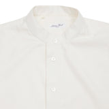 Salvatore Piccolo Women's Collarless Pop-Over Shirt in Natural White 2