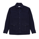 Salvatore Piccolo Wool / Cashmere Overshirt in Navy