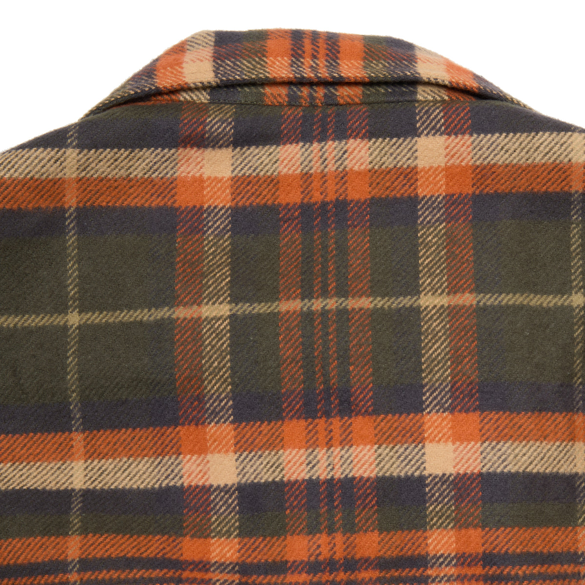 Salvatore Piccolo Vietnam Overshirt in Green-Orange Plaid