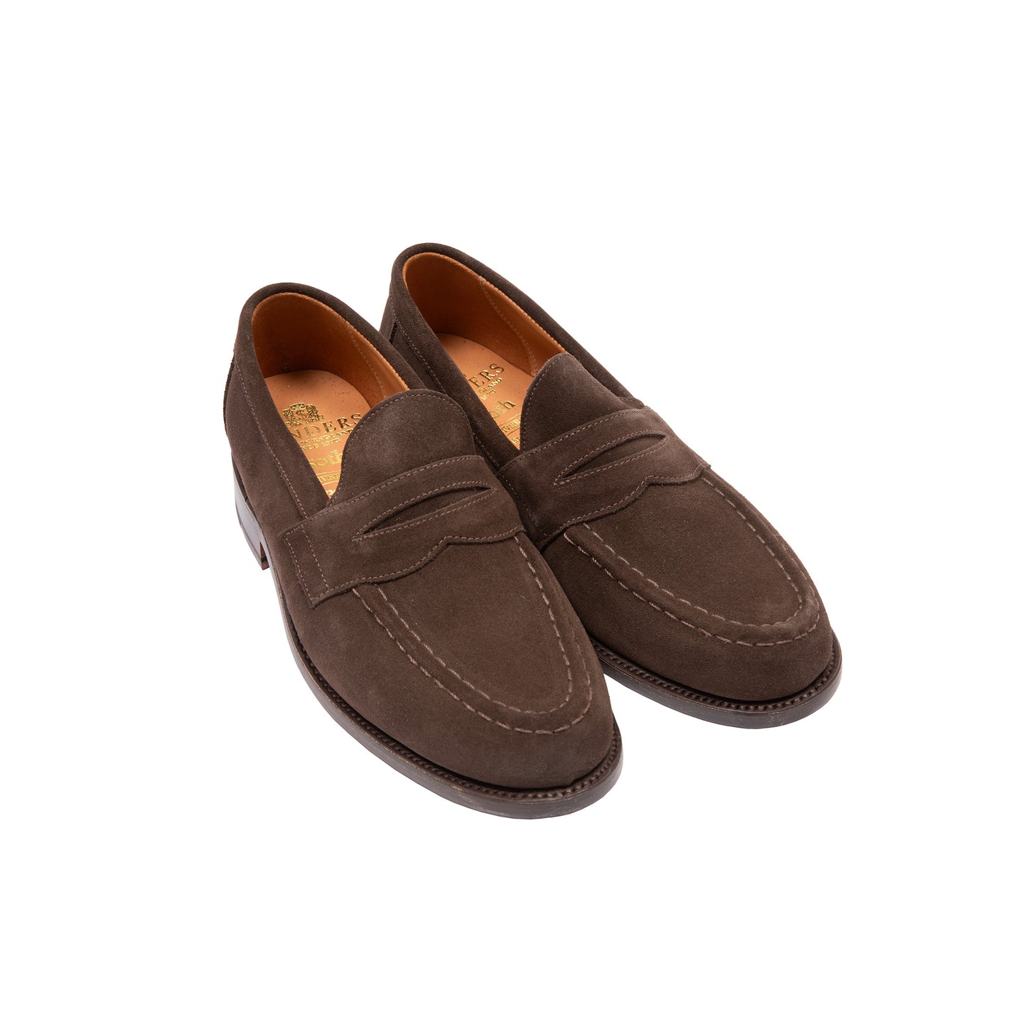 Sanders Aldwych Pintuck Loafer in Pinner Suede