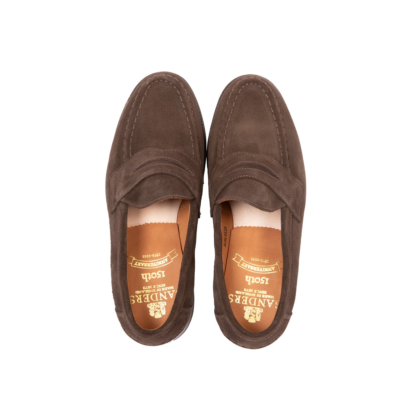 Sanders Aldwych Pintuck Loafer in Pinner Suede
