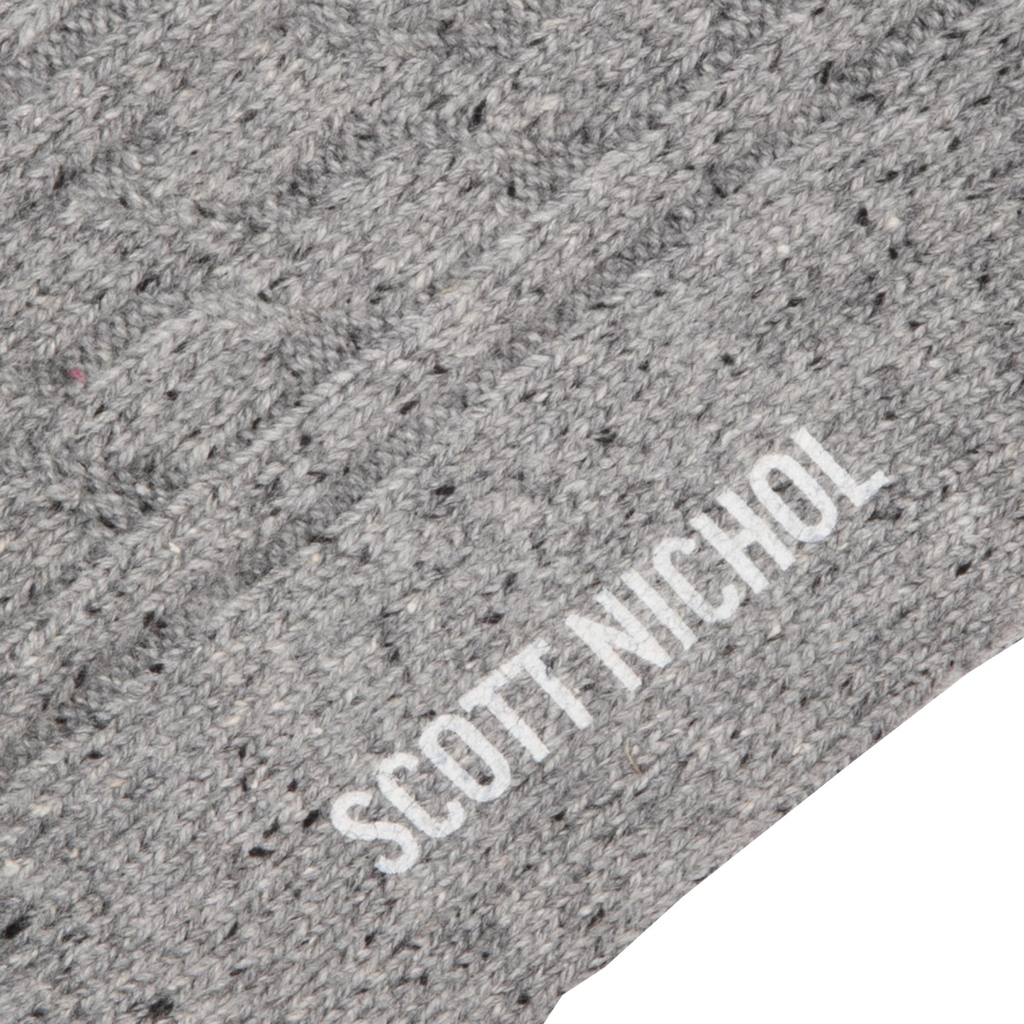 Scott Nichol Women's Blair Wool Cable Knit Socks in Mid Grey Fleck