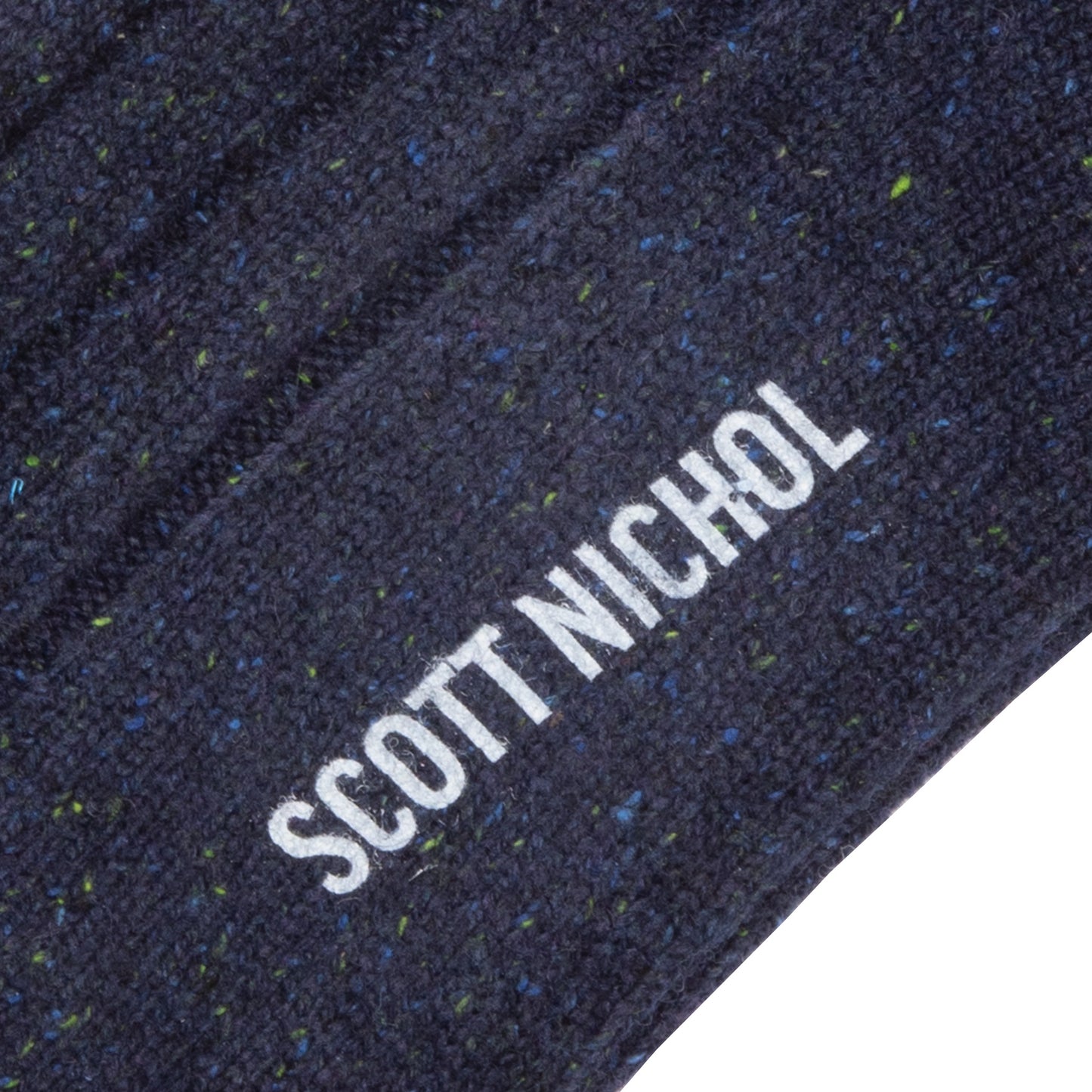 Scott Nichol Thornham Socks in Navy Fleck