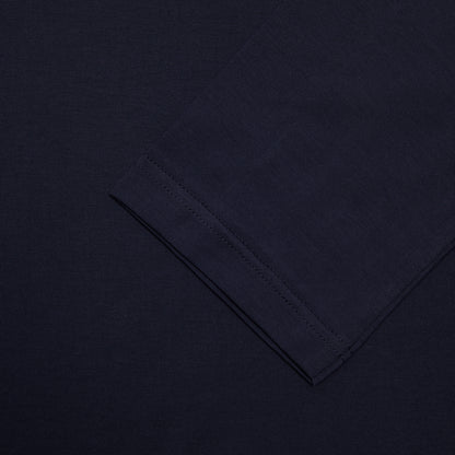 Sunspel Classic Long Sleeve T-Shirt in Navy 3
