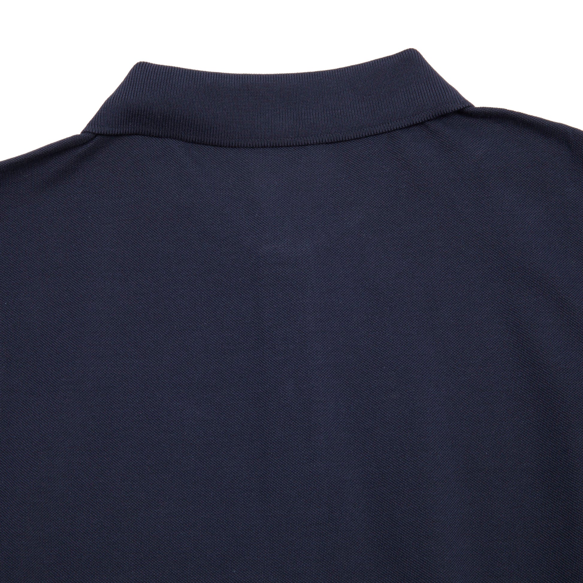 Sunspel Long Sleeve Piqué Polo Shirt in Navy 4