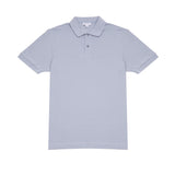 Sunspel Piqué Polo Shirt in Smoke Blue