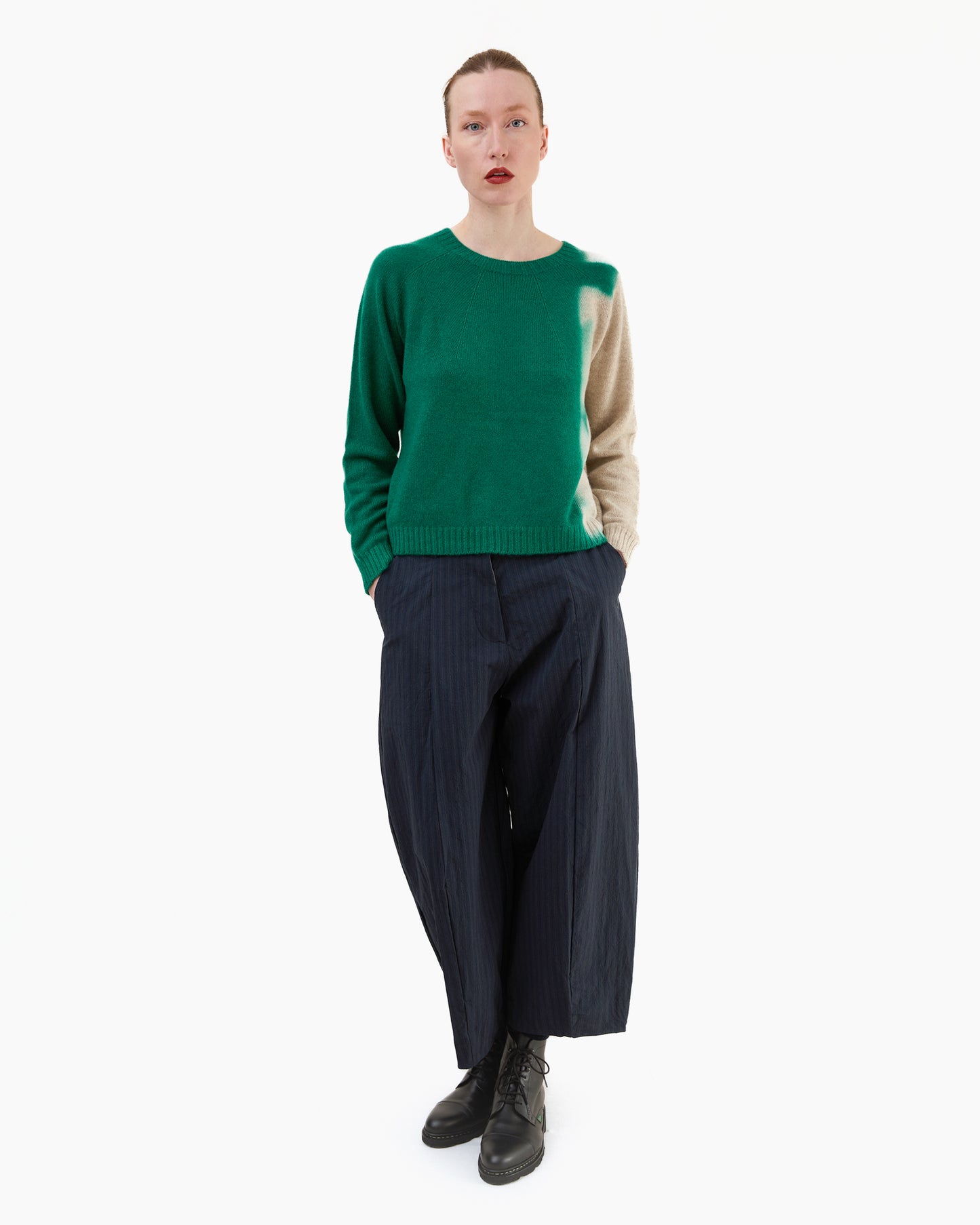 Suzusan Seamless Short Pullover Sekka Shibori in Sun Yellow/ Buttercup