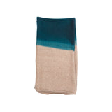 Suzusan Cashmere Knit Travel Shawl in Spruce / Light Coffee