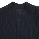 Toogood Chandler Linen Shirt in Butcher Stripe Ink 2