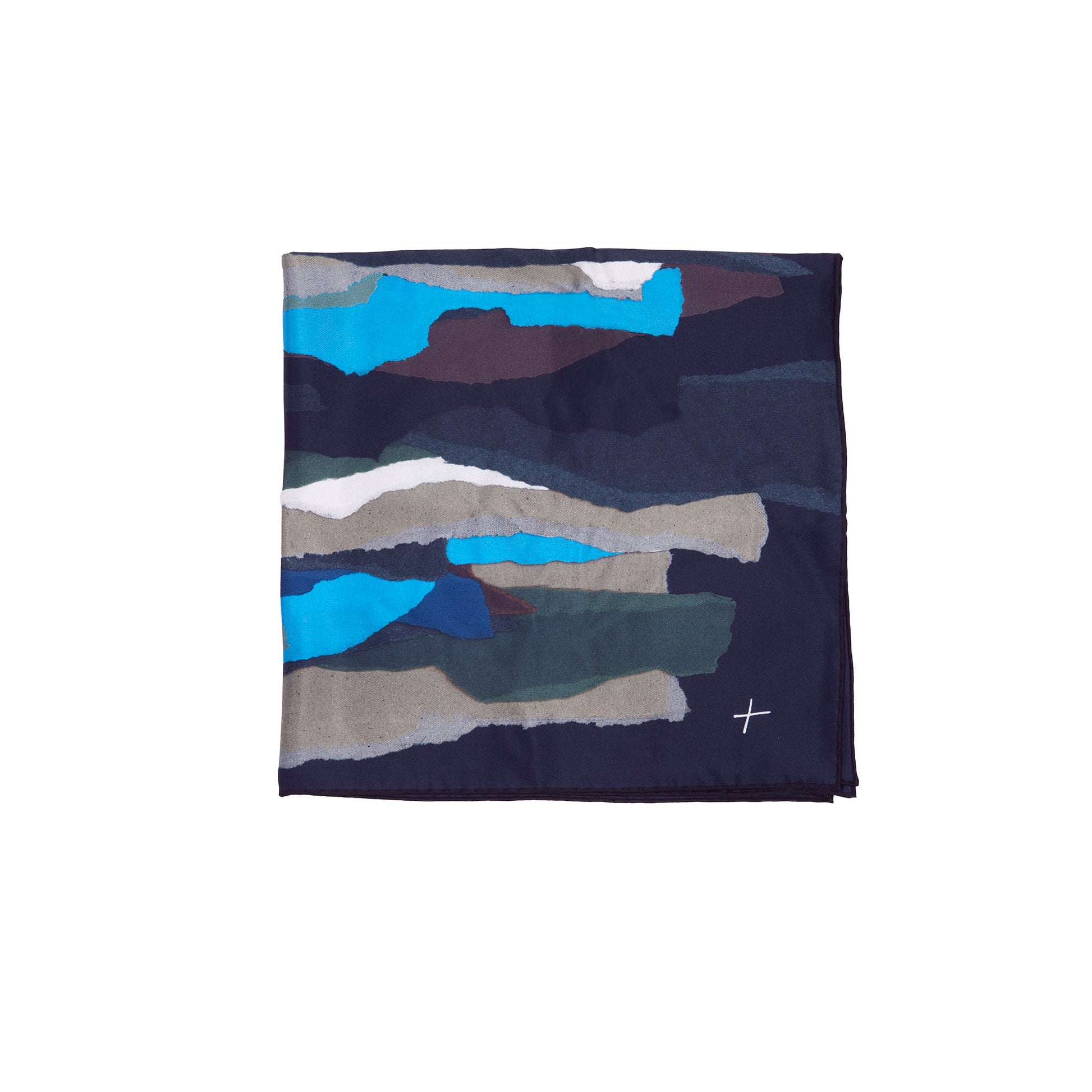 Toogood Silk Hunter Scarf in Torn Paper Camo 3