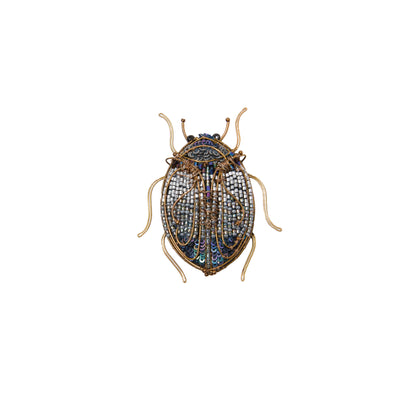 Trovelore Jeweled Scarab Beetle Brooch Pin