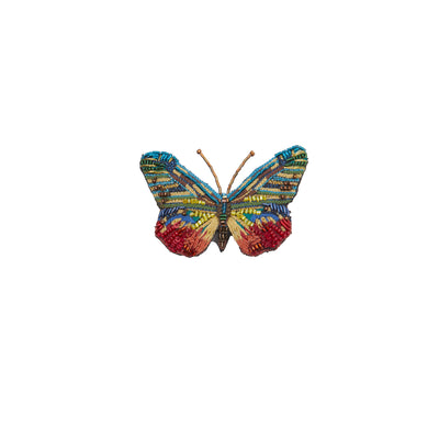 Embroidered butterfly brooch