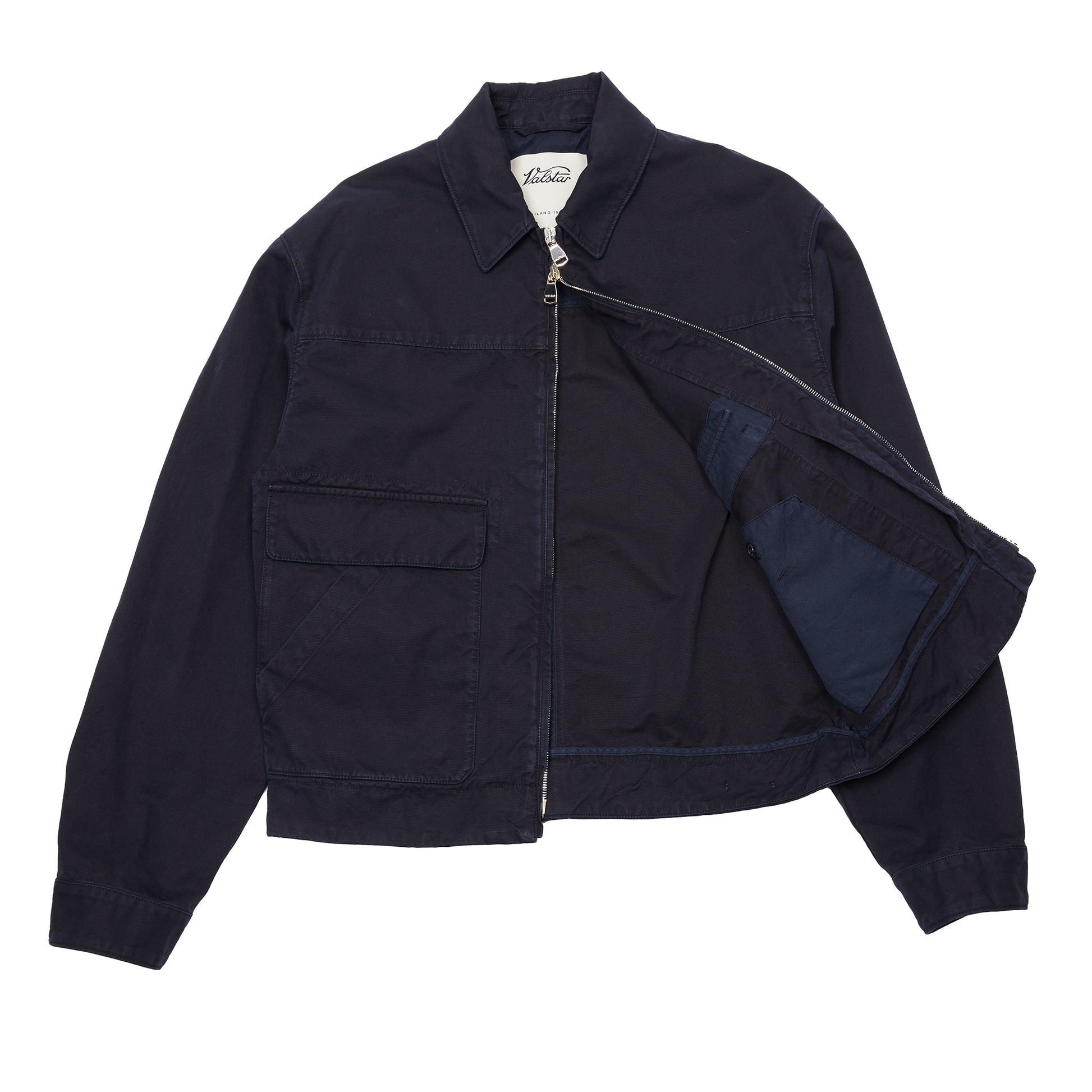 Valstar Bob Zip Work Jacket in Navy