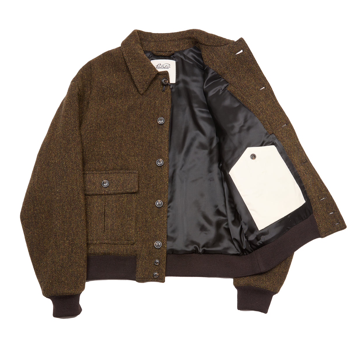 Valstar Colin Virgin Wool Bomber in Military/Tobacco