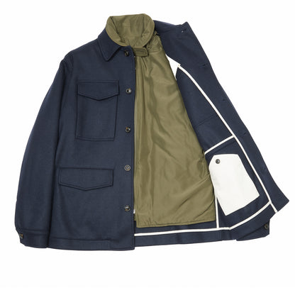 Valstar Demetry Wool Felt Field Jacket in Navy