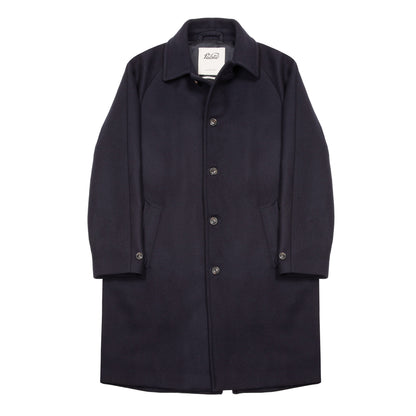 Valstar Vittoria Felted Virgin Wool Overcoat in Navy