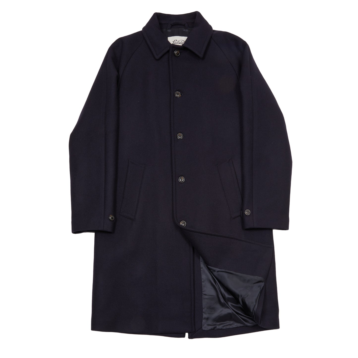 Valstar Vittoria Felted Virgin Wool Overcoat in Navy