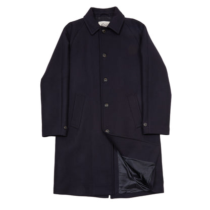 Valstar Vittoria Felted Virgin Wool Overcoat in Navy