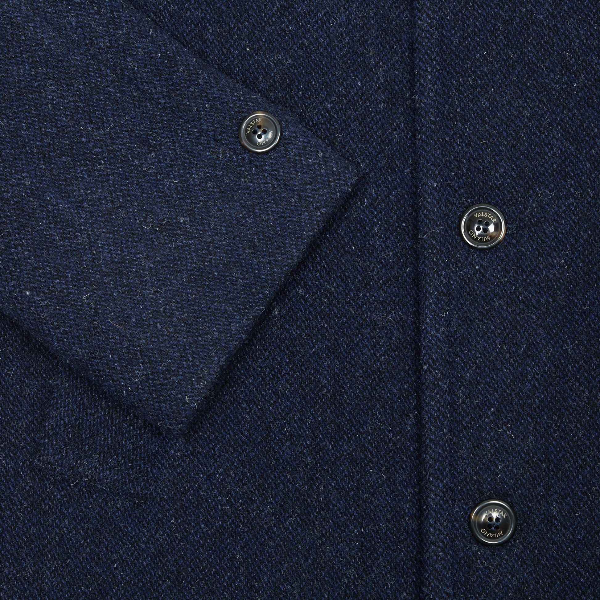 Valstar Vittoria Broken Twill Virgin Wool Overcoat in Navy/Blue
