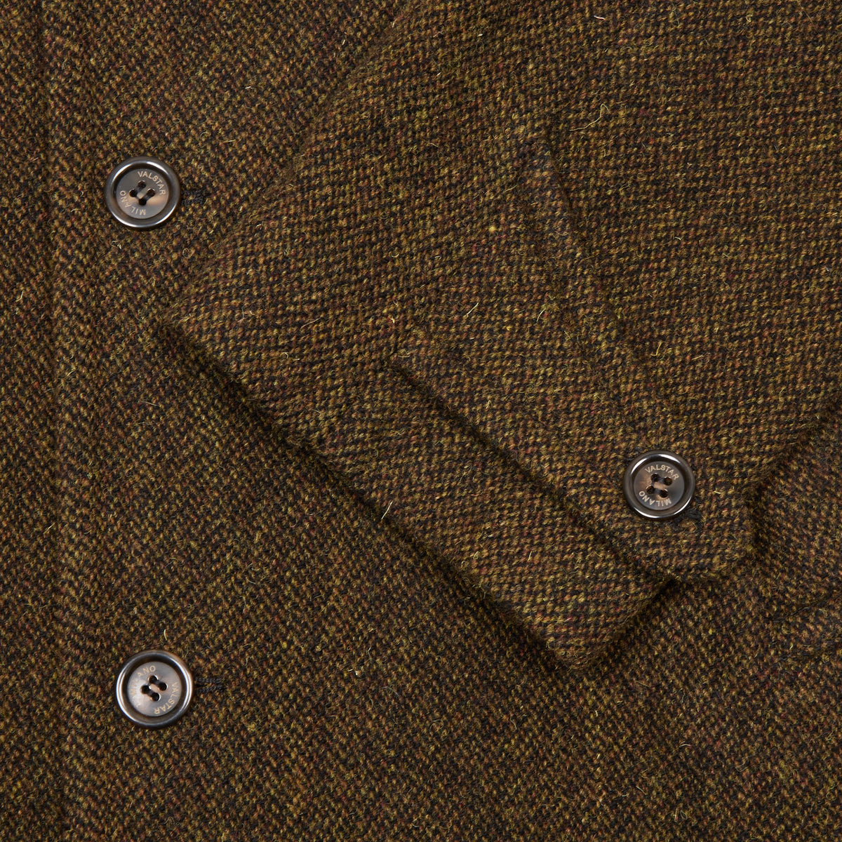 Valstar Vittorio Broken Twill Overcoat in Military/Tobacco