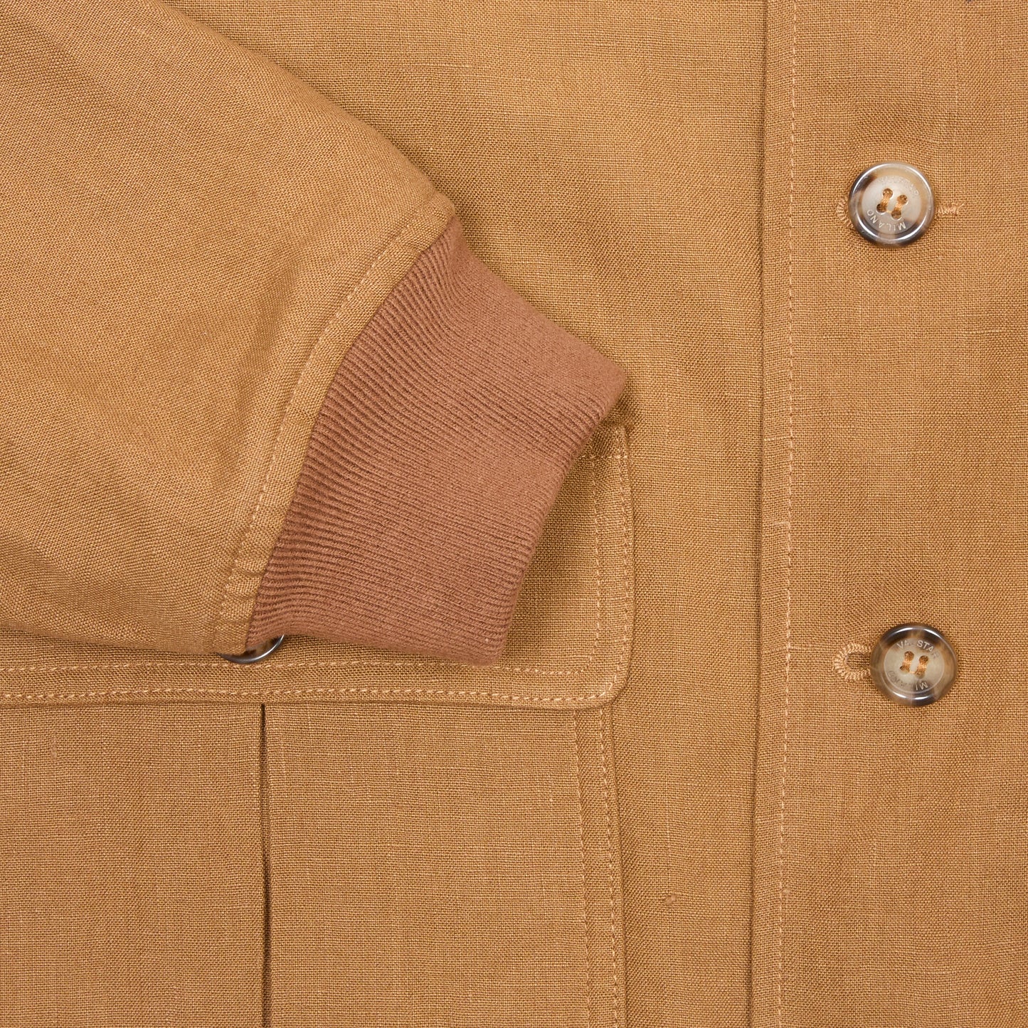 Valstar Valstarino Unlined Linen Jacket in Cognac