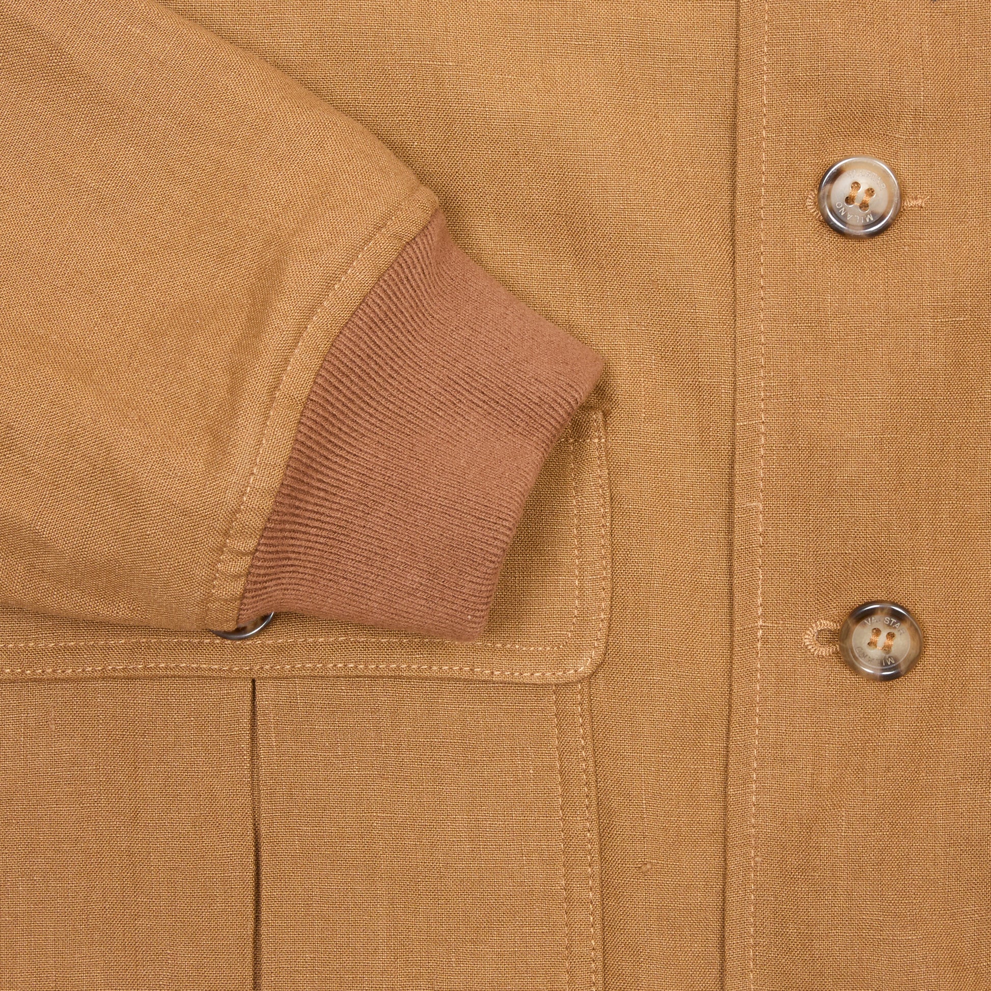 Valstar Valstarino Unlined Linen Jacket in Cognac