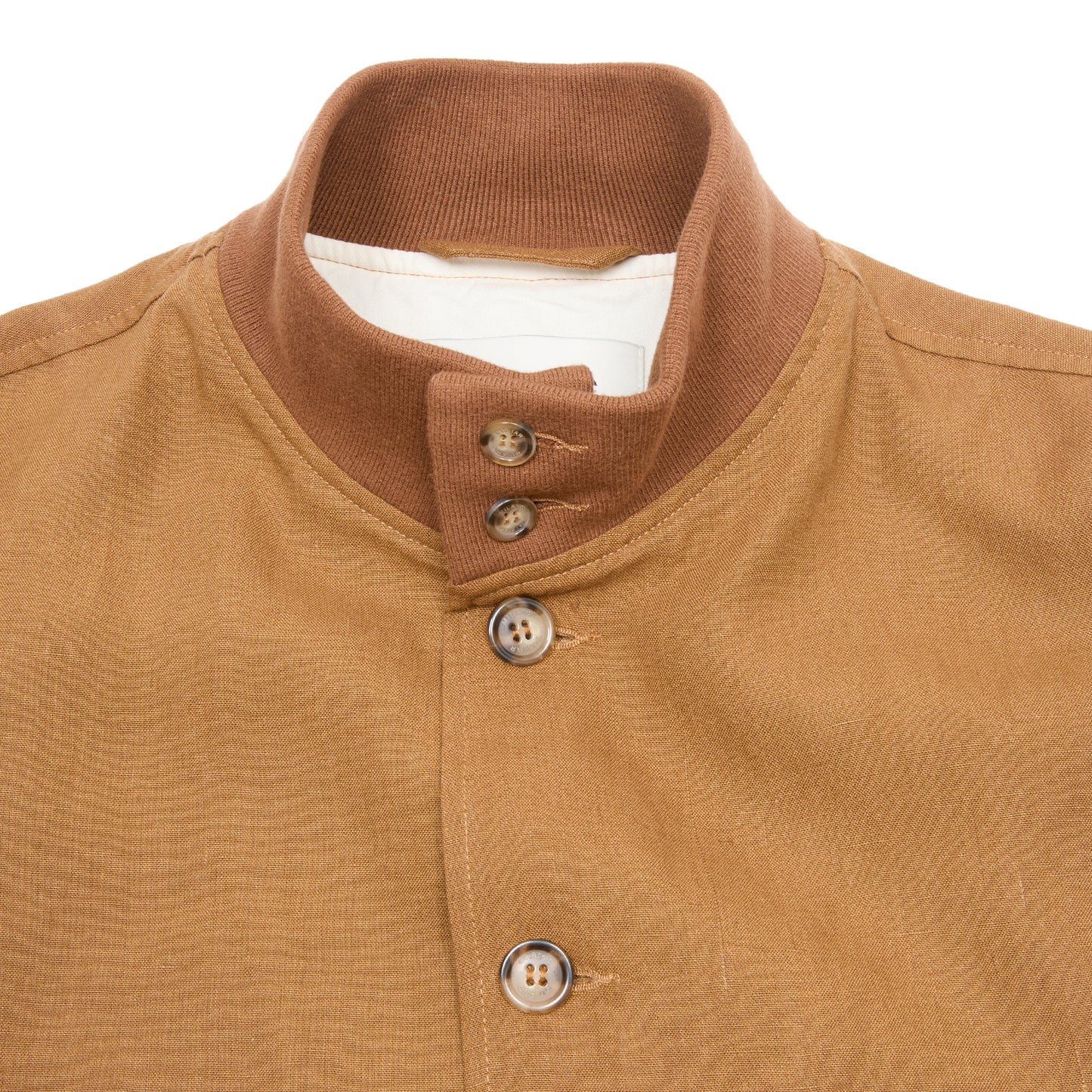 Valstar Valstarino Unlined Linen Jacket in Cognac